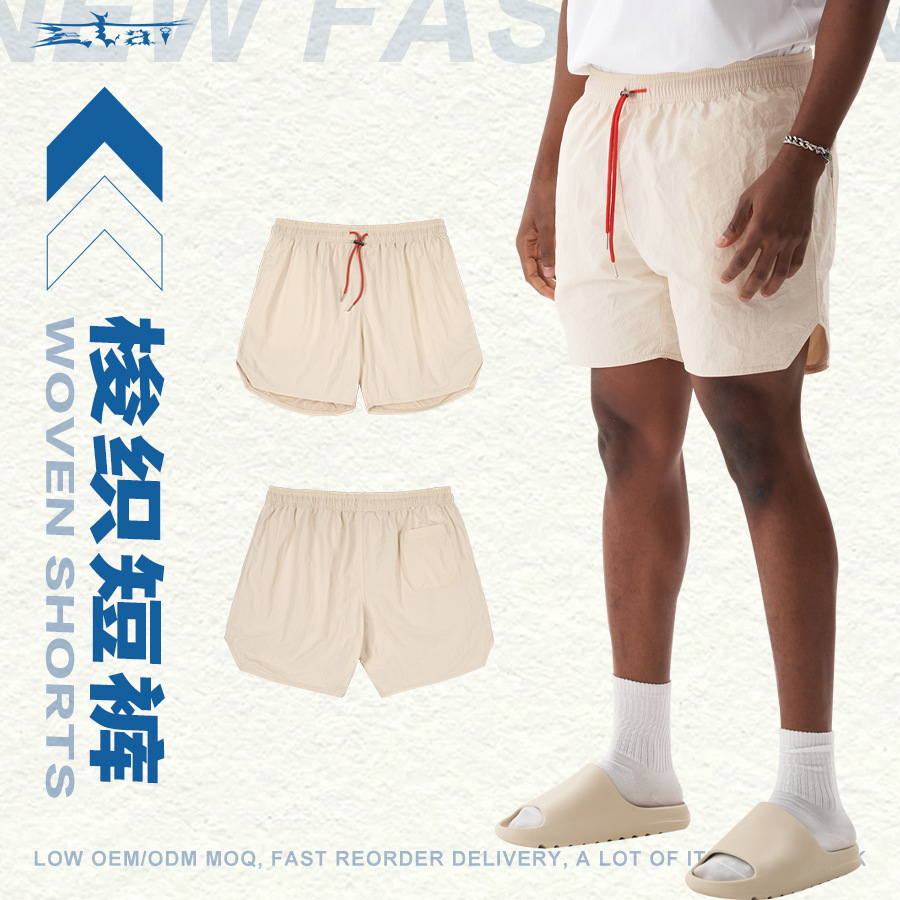 Pantalón Corto Deportivo con Cordón para Hombre de Nailon Ajustable para Deporte