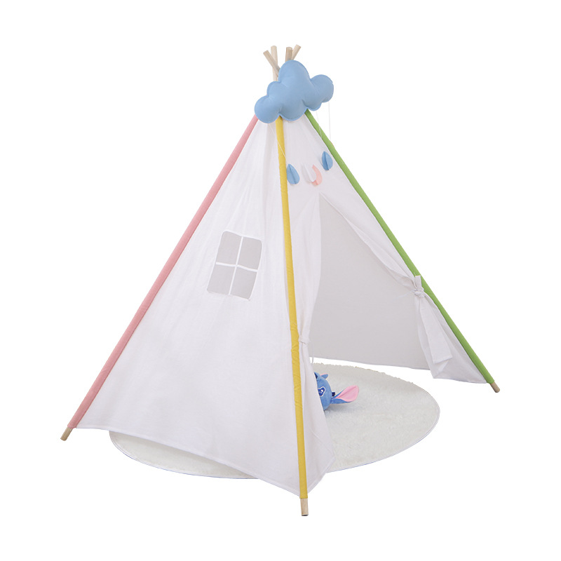 Accesorios de fotografía para niños Indio pequeña tienda de campaña casa de juegos interior Castillo princesa habitación tienda pintada a mano