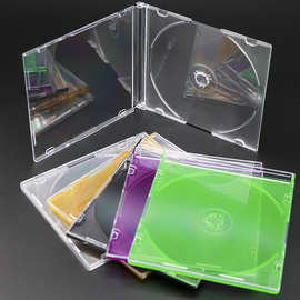 厂家直销5.2mm方形单碟光盘塑料盒 PS DVD光碟包装盒CD专辑收纳盒