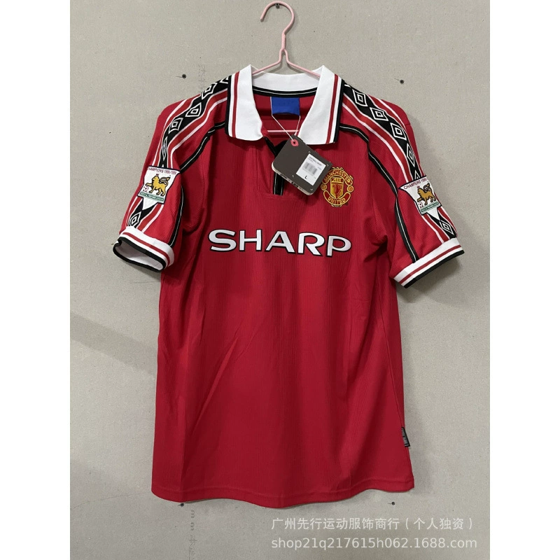 Ретро форма 07/08 Manchester United с длинным рукавом №7 Роналдо, домашняя и выездная версия 06/07 AC №22 Кака