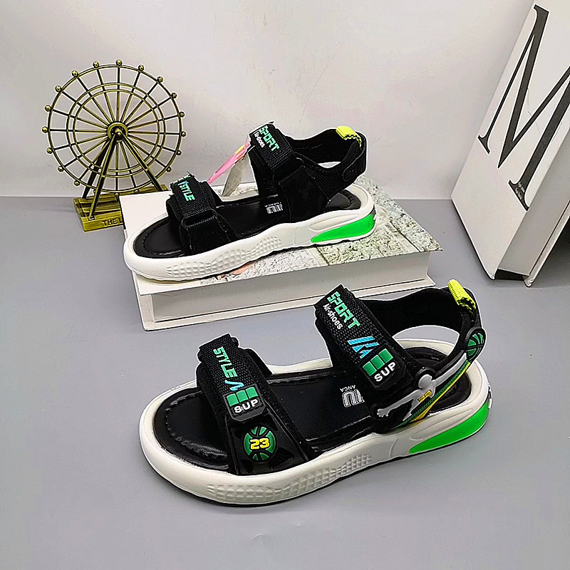 Sandalias para niños de talla 32-37, nuevos zapatos de suela ligera para niños estilo verano, sandalias para niños, zapatos de playa con hebilla para actividades infantiles