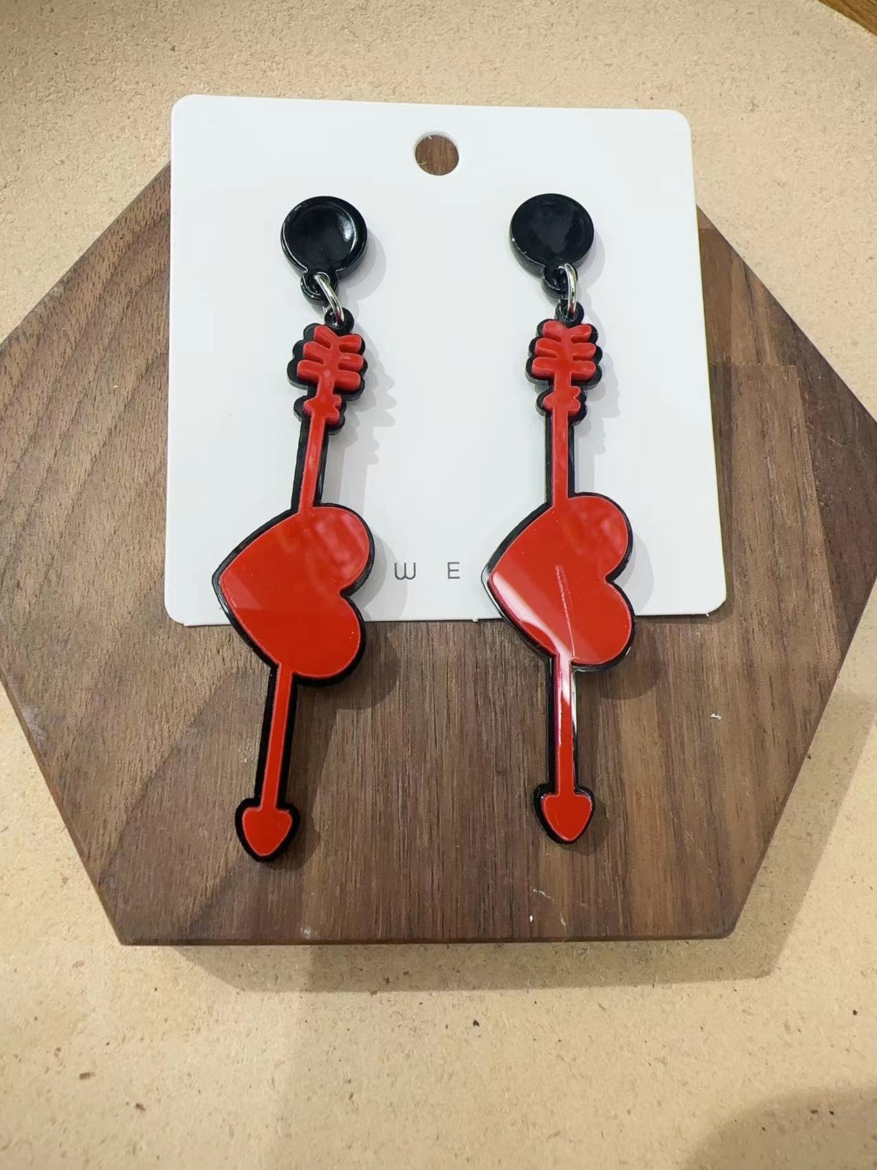 Nuevo Día de la madre acrílico carta costura pendientes amor personalizado doble capa mamá pendientes para las mujeres