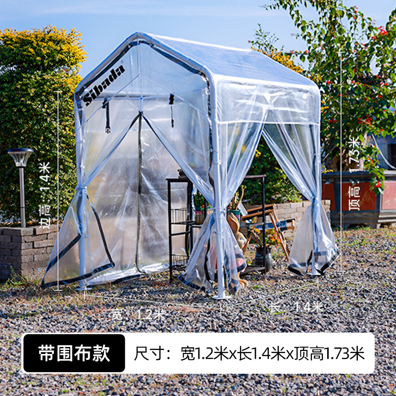 Tienda de mercado de celebridades de Internet al aire libre, toldo, carpas transparentes, parabrisas de otoño e invierno, restaurante a prueba de frío, jardín de flores