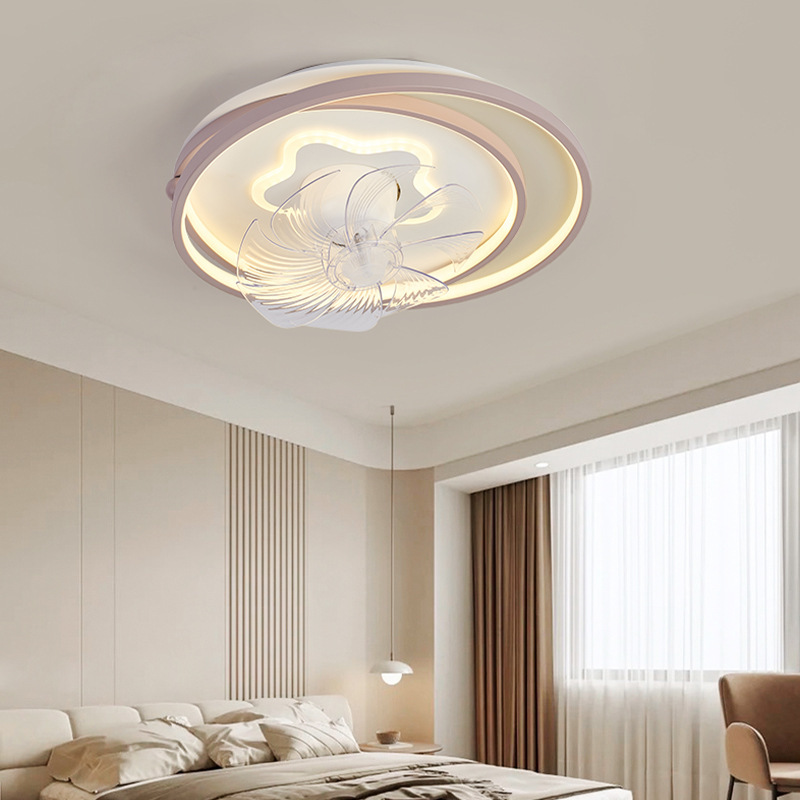 Lámpara de ventilador de dormitorio de espectro completo moderna y minimalista 2024 nueva cabeza de gran viento creativo personalidad de lámparas Zhongshan