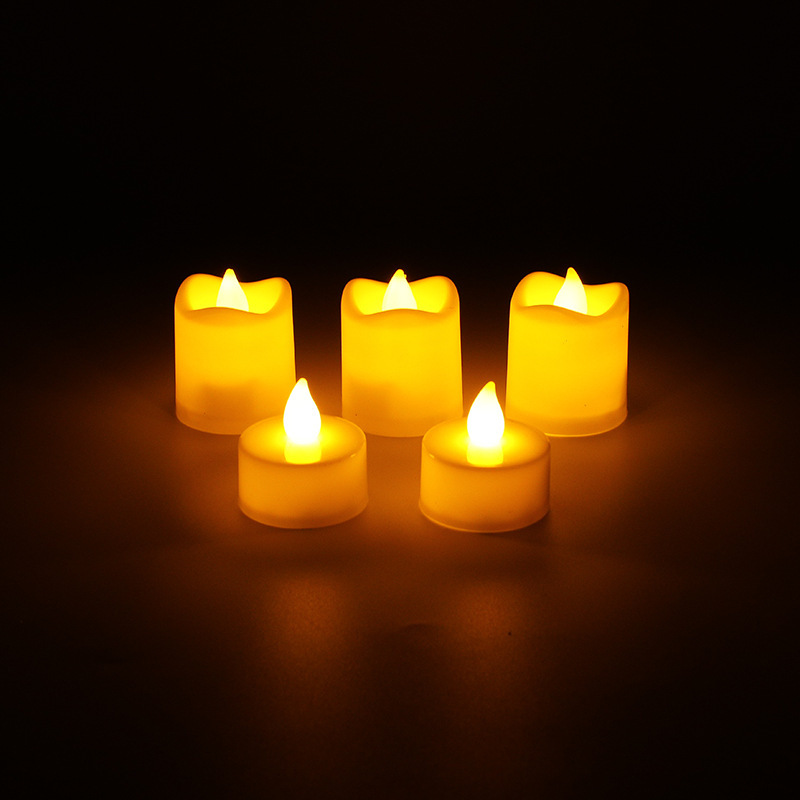 Cross-Border Electronic Candle Light Led Candle Light Small Tea Light Candle Proposal Wedding Props Yellow White Flashing