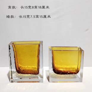 現代簡約高檔琉璃花瓶插花台面裝飾家居餐廳桌面樣板房設計擺件