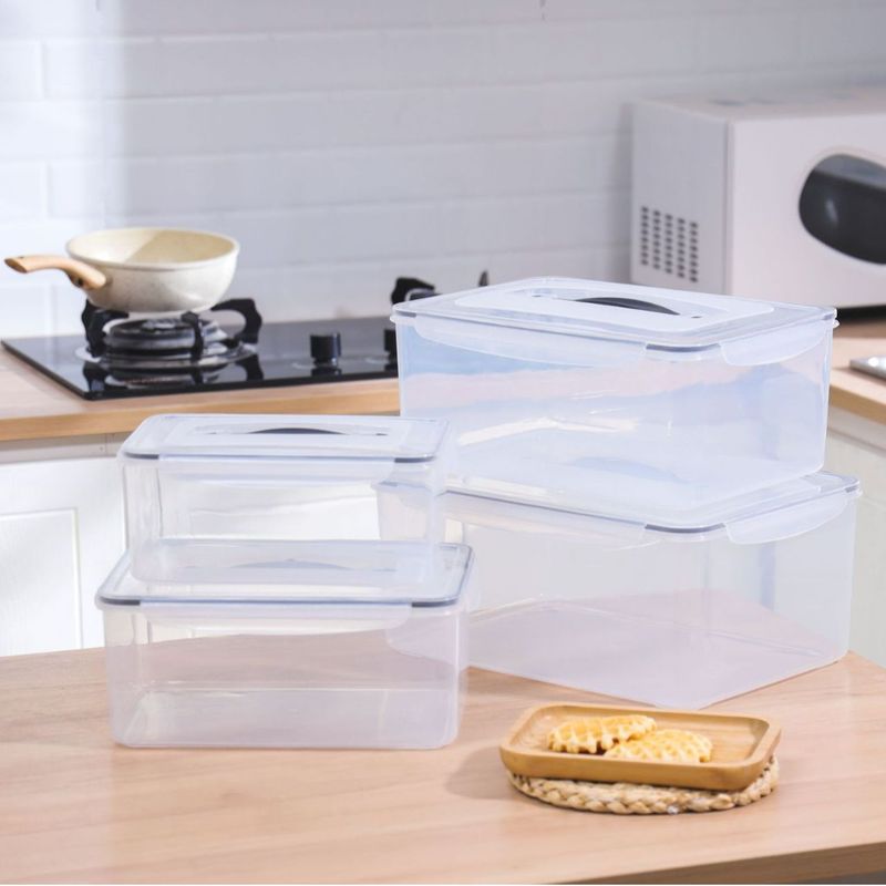 台所の果物と野菜の収納ケース家庭用冷蔵庫の手提げ保冷ケースに透明な蓋付き収納ケースを重ねて卸売りすることができる|undefined