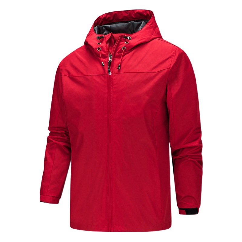 Chaqueta transfronteriza de los hombres de primavera y otoño delgada chaqueta de una sola capa con capucha cazadora chaqueta a prueba de viento impermeable al aire libre ropa de montañismo marea