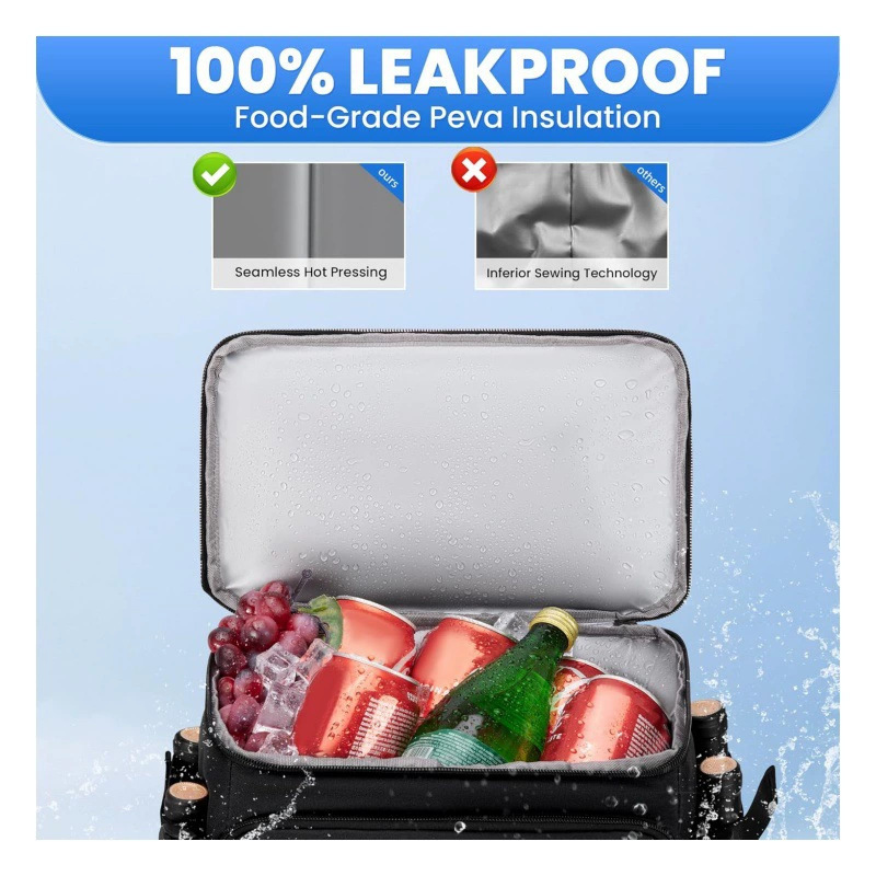 Nueva bolsa de hielo de Amazon, bolsa de picnic de hombro, aislamiento térmico, a prueba de fugas, paquete de compartimento refrigerado, bolsa de aislamiento portátil para acampar al aire libre