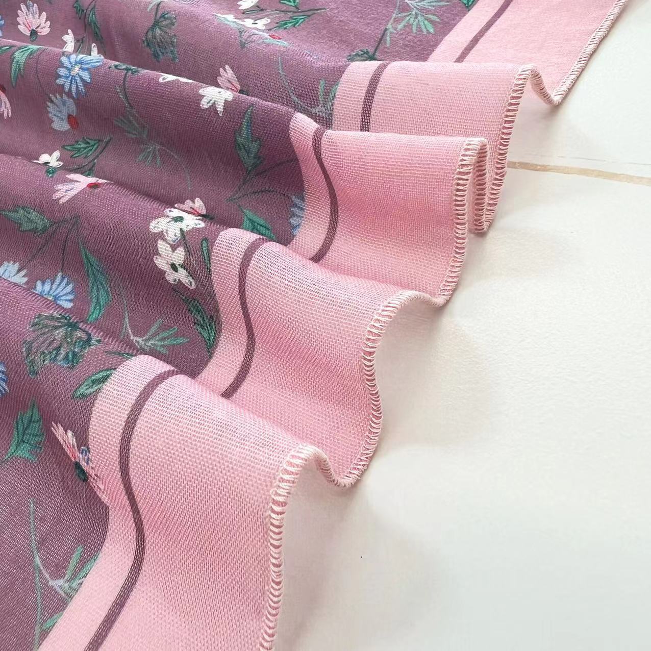 60g Weight Kerchief Classification Daily Occasion cotton and linen Material Flower Pattern Summer Season Women's Gender IG Style Style Women's IG Style Flower Cotton And Linen Kerchief 159
