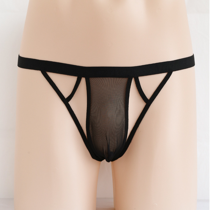 Broadband sexy men's sexy underwear U bag cross hollow thong mesh perspective briefs wholesale Broadband sexy men's sexy underwear U bag cross hollow thong mesh perspective briefs wholesale