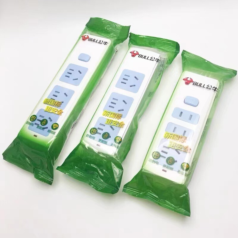 Bull A03 Engineering Wireless Power Strip with 3 Outlets, 413K Multi-Hole Power Socket Extension Board