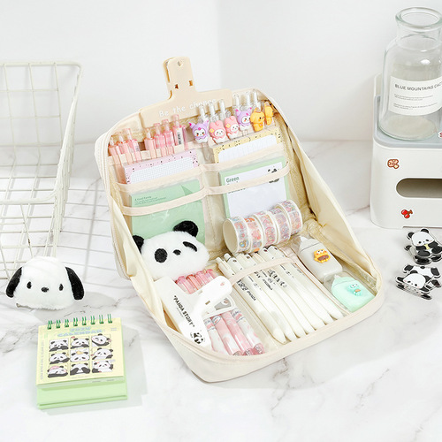 12-story panda large-capacity pen bag for girls, suitable for primary and middle school students, boys and girls, high-definition stationery pencil case