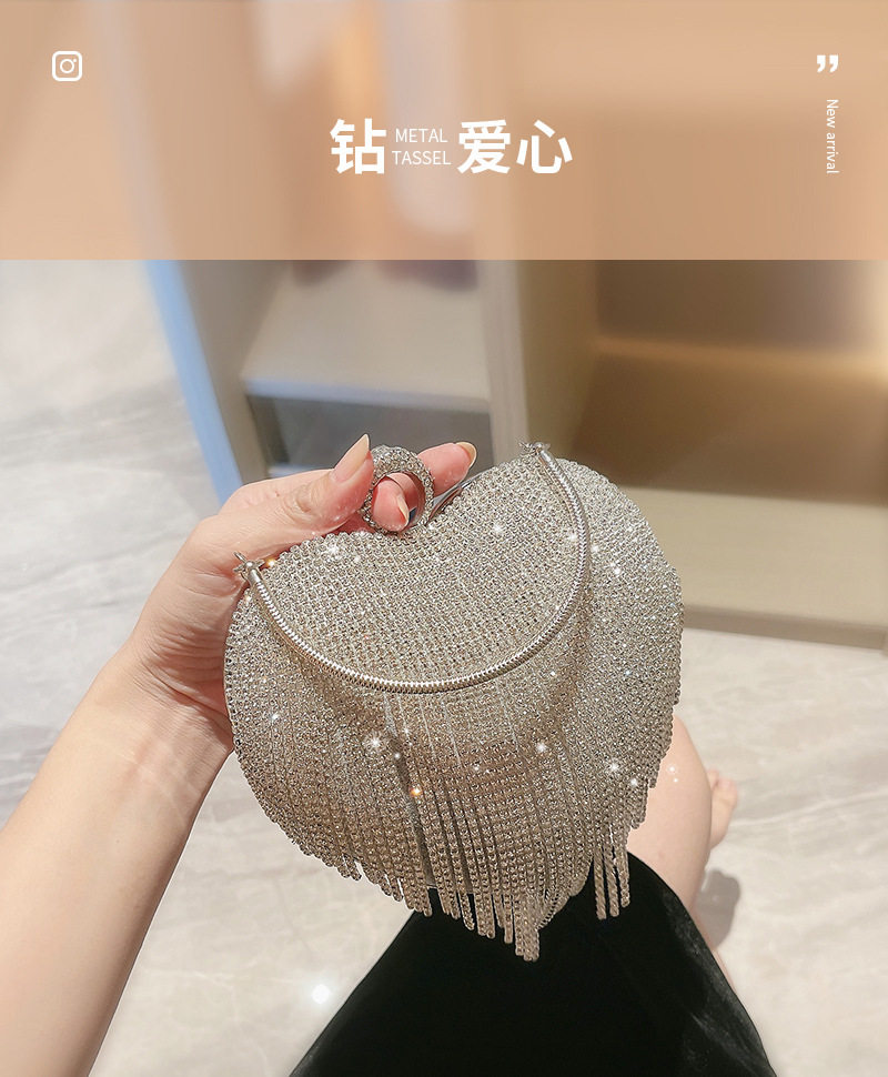新款晚宴包爱心流苏小包包宴会手拿包派对晚装包工厂直供跨境货源-阿里巴巴