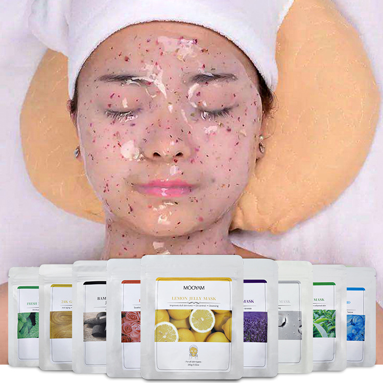 Jelly Crystal Mask Powder Hydrating Repair Rose Petal Soft Mask Powder 100g Beauty Salon Bag Jelly Mask Powder