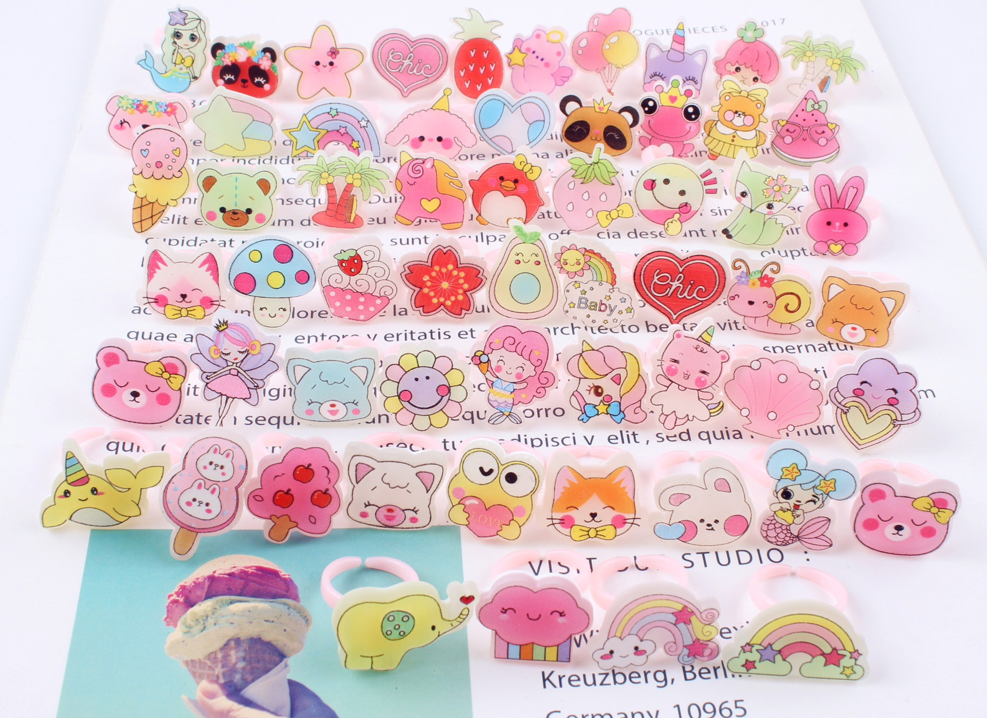 평면 카툰 혼합형 (개당 가격)