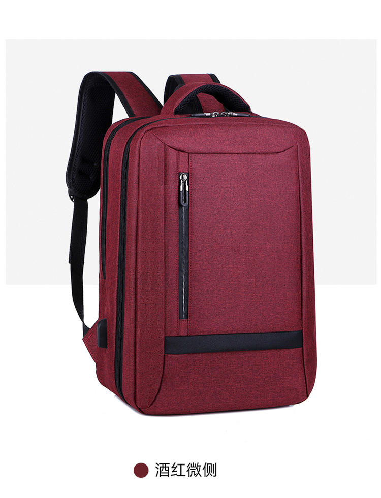 Mochila de negocios de gran capacidad para hombre, mochila USB cómoda y transpirable, mochila de nailon, mochila escolar con logotipo impreso