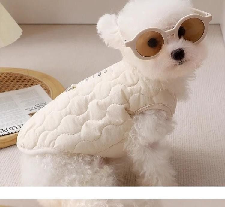 Colete acolchoado para cão roupa de inverno quente com trela_voghion.com