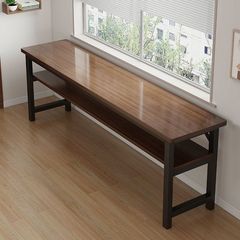 长条桌子简易出租屋用双层靠墙书桌子长方形电脑桌家用客厅双人桌