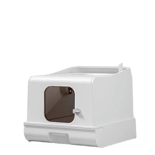 Ultra Large Fully Enclosed Top-Loading Cat Litter Box, Odor Control, Front-Entry Top-Exit, Splash-Proof, Drawer-Based, Extra Large