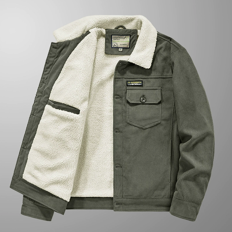 Теплая бархатистая кафтана ретро куртка из вельвета для отдыха, oversize