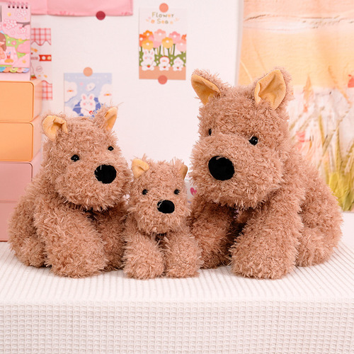 Cute Scottish Terrier Plush Toy, Sleeping Pillow, Hugable Stuffed Animal, Gift for Boys and Girls on Birthday