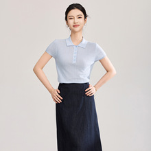 2603710-16针立体挑孔超细天丝亚麻纱通勤减龄针织衫女夏新款上装