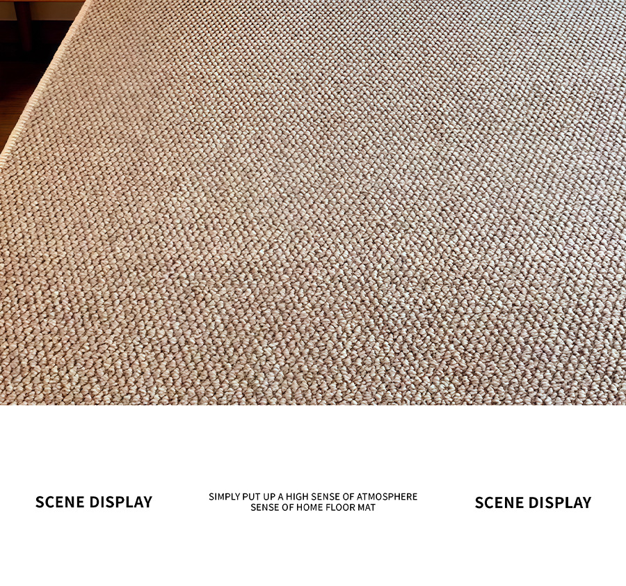 Imitation Sisal Bedroom Bedside Carpet Cushion Master Bedroom Bedside Blanket Long Strip Stain-Resistant Anti-Slip Easy to Care for Bedside Mat