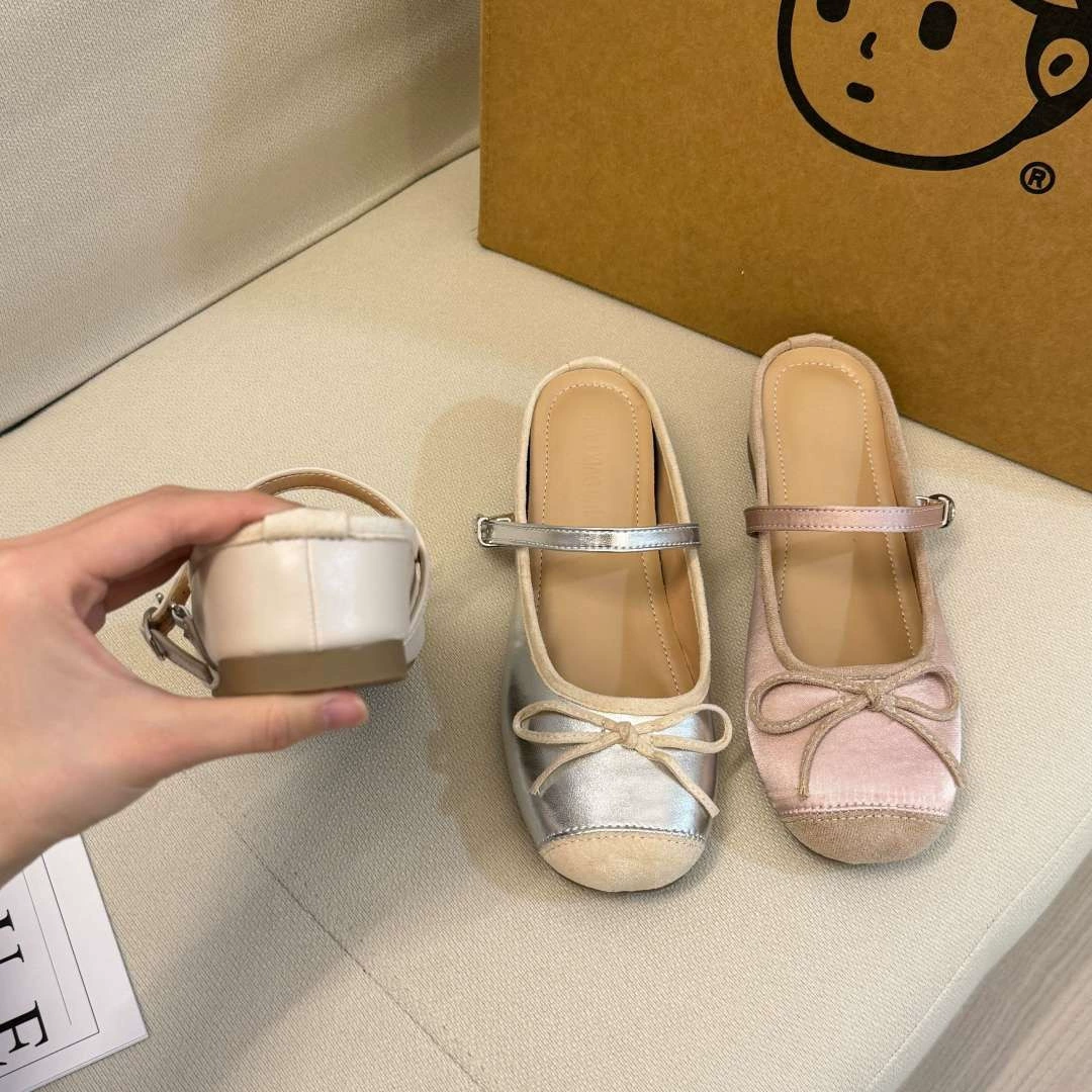 Женские полусандалии Baotou, новинка весна-лето 2025 года, цветные, с небольшой внутренней платформой, на низком ходу, удобные.