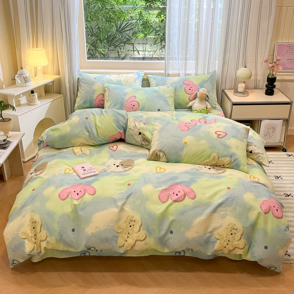 Crayon drawing [100% pure cotton has high color fastness and delicate color, the more comfortable it is, the more skin-friendly it is]