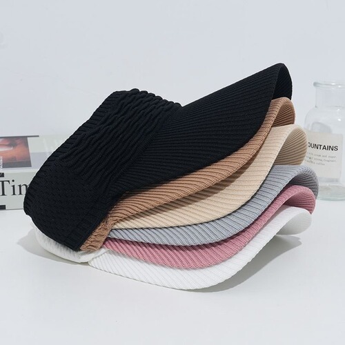 New Fish Scale Open-Top Famous Summer Sun Hat Korean Style Knitted Baseball Cap Outdoor Sports Sun Hat