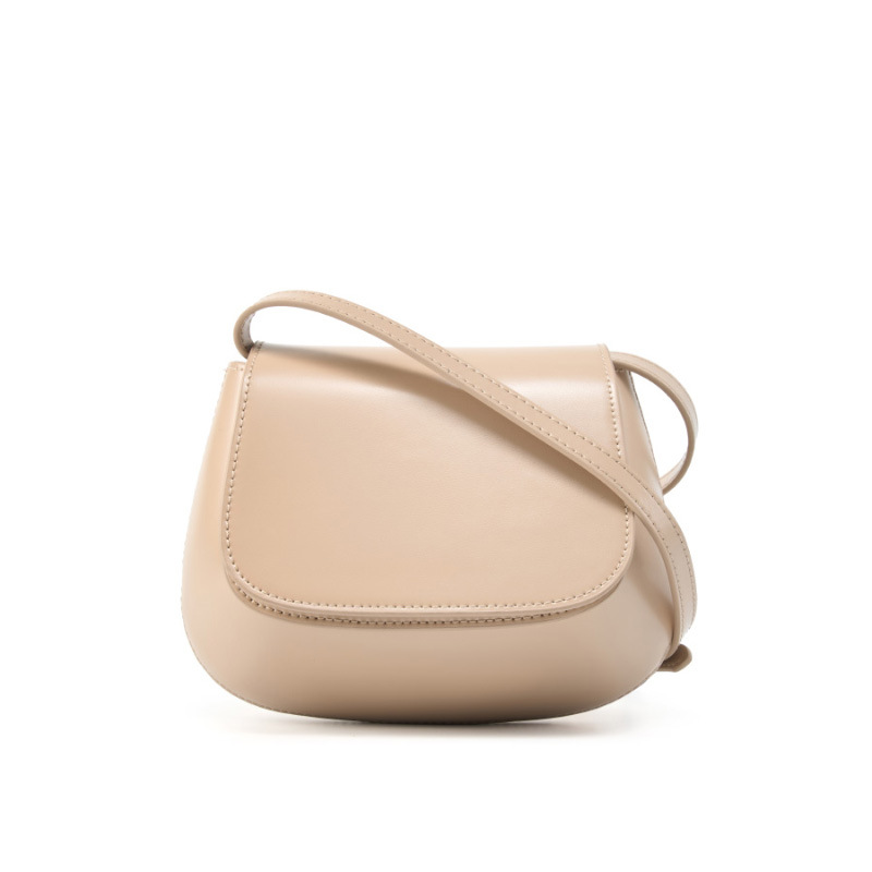Women's Genuine Leather Chestnut Saddle Bag - New High-End Texture Niche Fashion Retro Shoulder & Crossbody Bag - Thumbnail 7