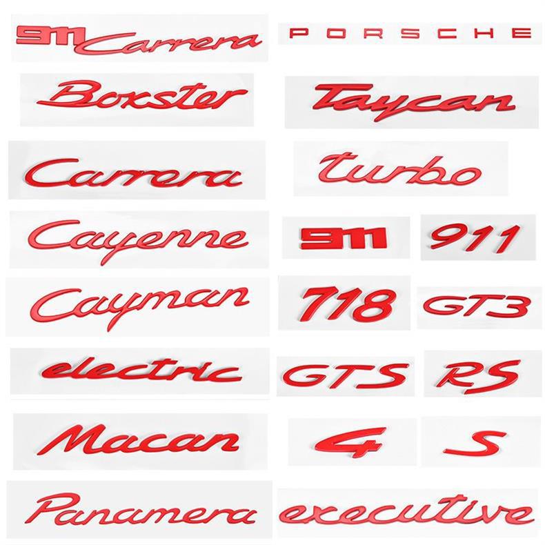 Suitable for Porsche 718 car emblems, Boxster English lettering, and Cayman logos