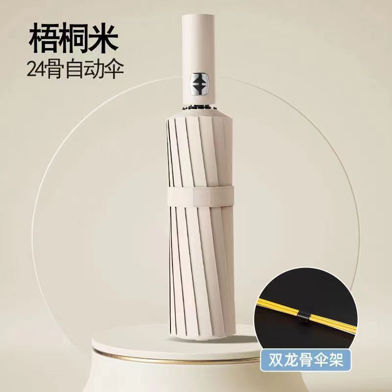 折りたたみ全自動傘 特大ダブル傘 兼用日傘 ビニール製 紫外線防止 屋外 新品 シンプル|undefined