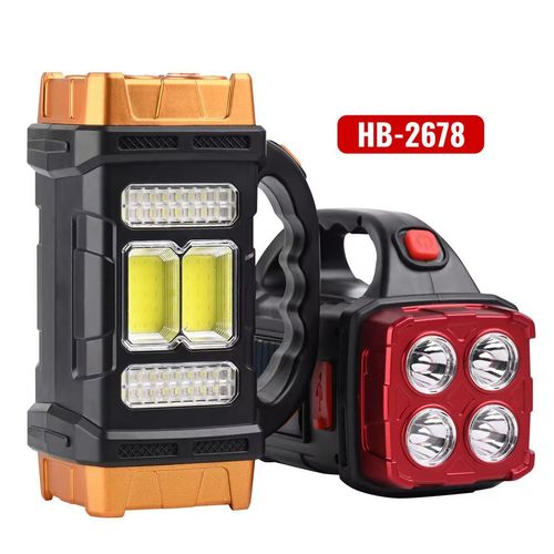 COB Multifunctional Outdoor Solar Emergency Handheld Spotlight USB Charging Camping Outdoor Flashlight