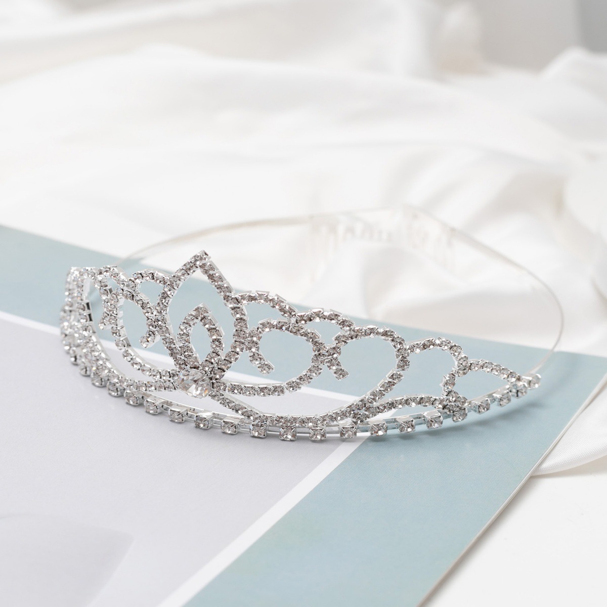 Moda coreana de alta calidad diamante joyas de cabello corona de novia dulce niños cabeza banda de productos fabricantes al por mayor