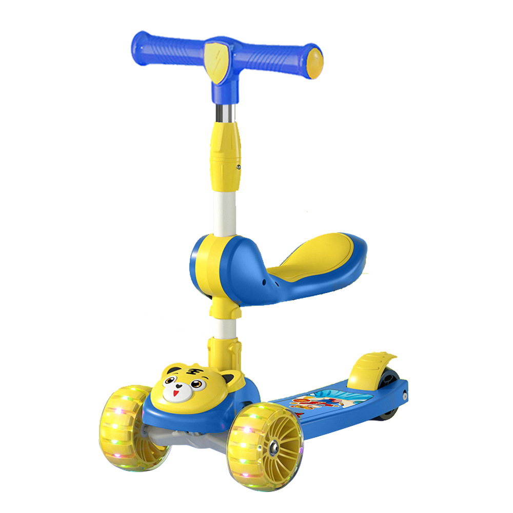 Scooter Infantil Reforzado con Asiento para 1-3-6-12 Años de Plástico PP image 4