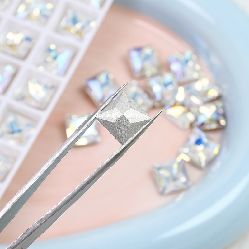 东洲水晶正方直角尖底钻DIY饰品配件水晶月光美甲钻K9高档玻璃钻