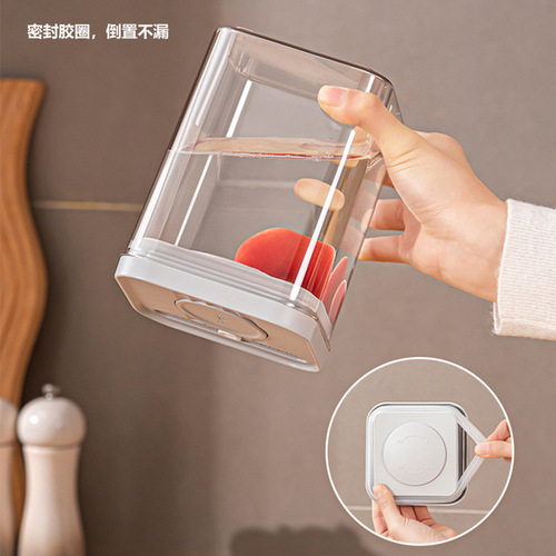 Square-Press-Seal Can, Food-Grade Tea Can, Whole Grain Freshness Box, Transparent Timing Snack Storage Jar, Whole Grain Container