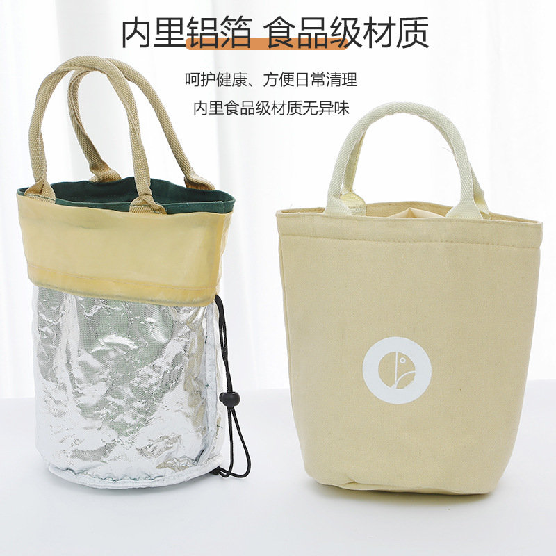 Lunch box handbag waterproof thermal bag student office worker lunch bag simple aluminum foil thickened thermal bag
