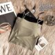 Naked seamless tube top women with chest pad integrated anti-light wear-free bra with thin ice silk camisole