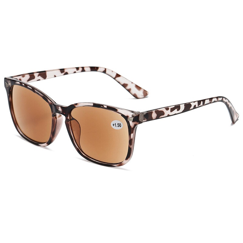 New brown reading glasses anti-blue light 125 degrees 25 degrees jump reading glasses anti-ultraviolet driving anti-UV flower glasses