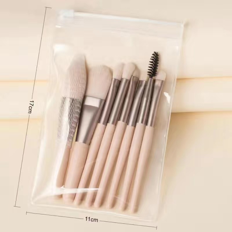 Principiante portátil pequeño 8-pieza belleza cepillo conjunto fabricante mini macaron 8-piezas de polvo suelto corrector cepillo belleza herramientas