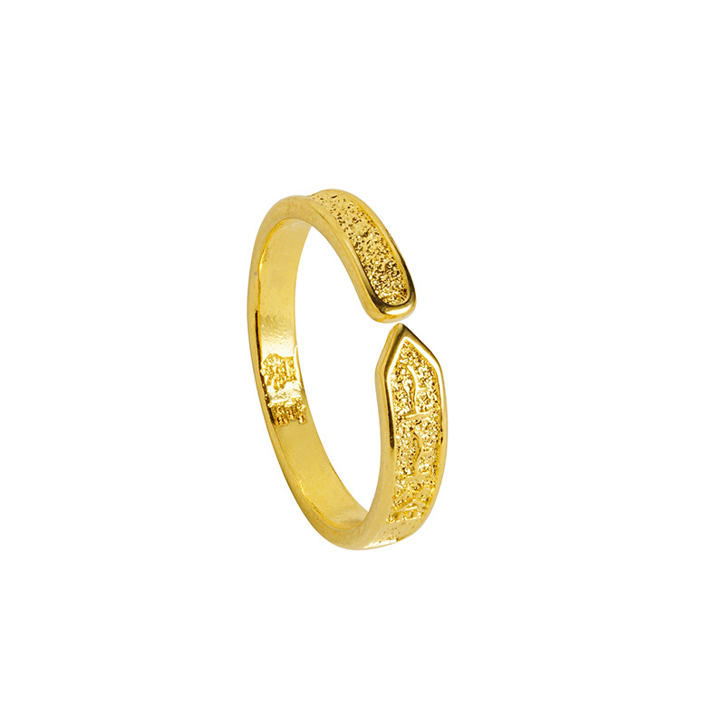 Antigua herencia de oro vietnamita anillo Ruyi token chicas retro universal abertura esmerilado joyas de anillo al por mayor