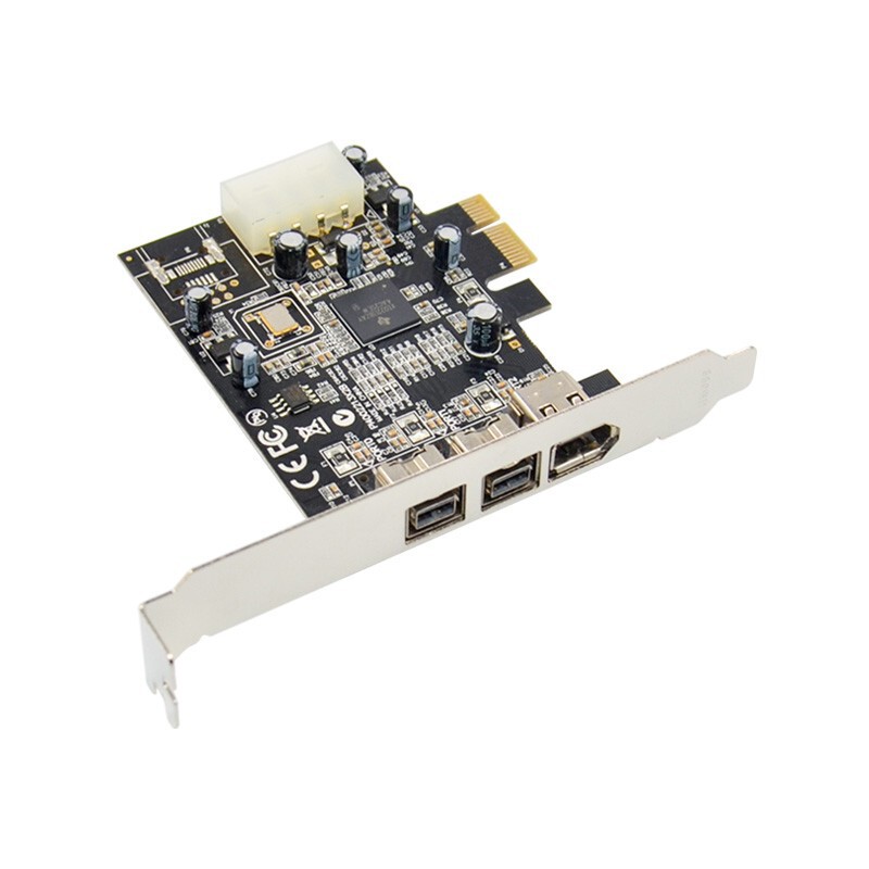 TI XIO2213A PCI-E X1 FireWire DrivE-frEE VidEo CApturE CArd 3 Ports 1394 (2B+1A)