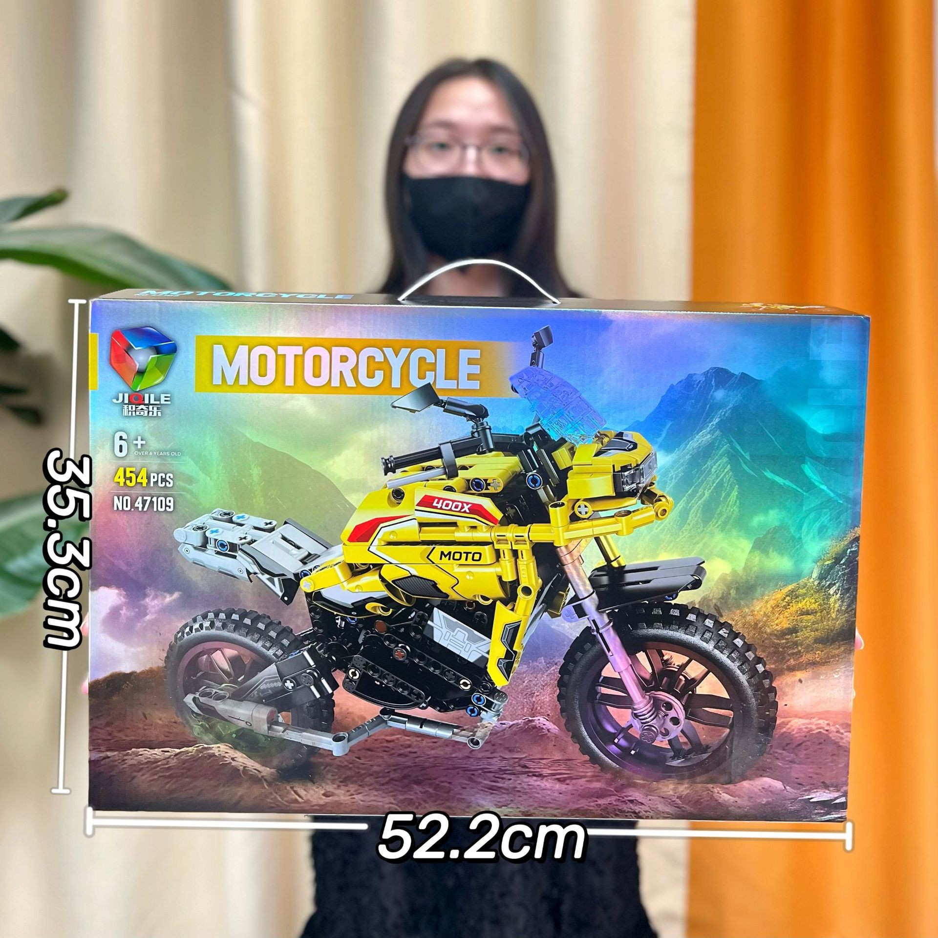 Juguetes para niños, rompecabezas, ensamblaje, simulación, serie de motocicletas, modelo, bloques de construcción interactivos entre padres e hijos, regalo de agencia de juguetes