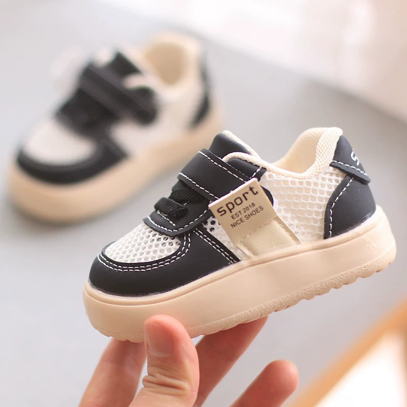 Обувь для малышей для мальчиков 0-1-3 лет, детская обувь с мягкой подошвой, весенне-летняя обувь для девочек, дышащая сетчатая обувь, полая одинарная обувь, повседневная