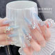 Nail star zircon chain pendant jewelry light luxury super flash Net red beveled bow all-match metal nail drill