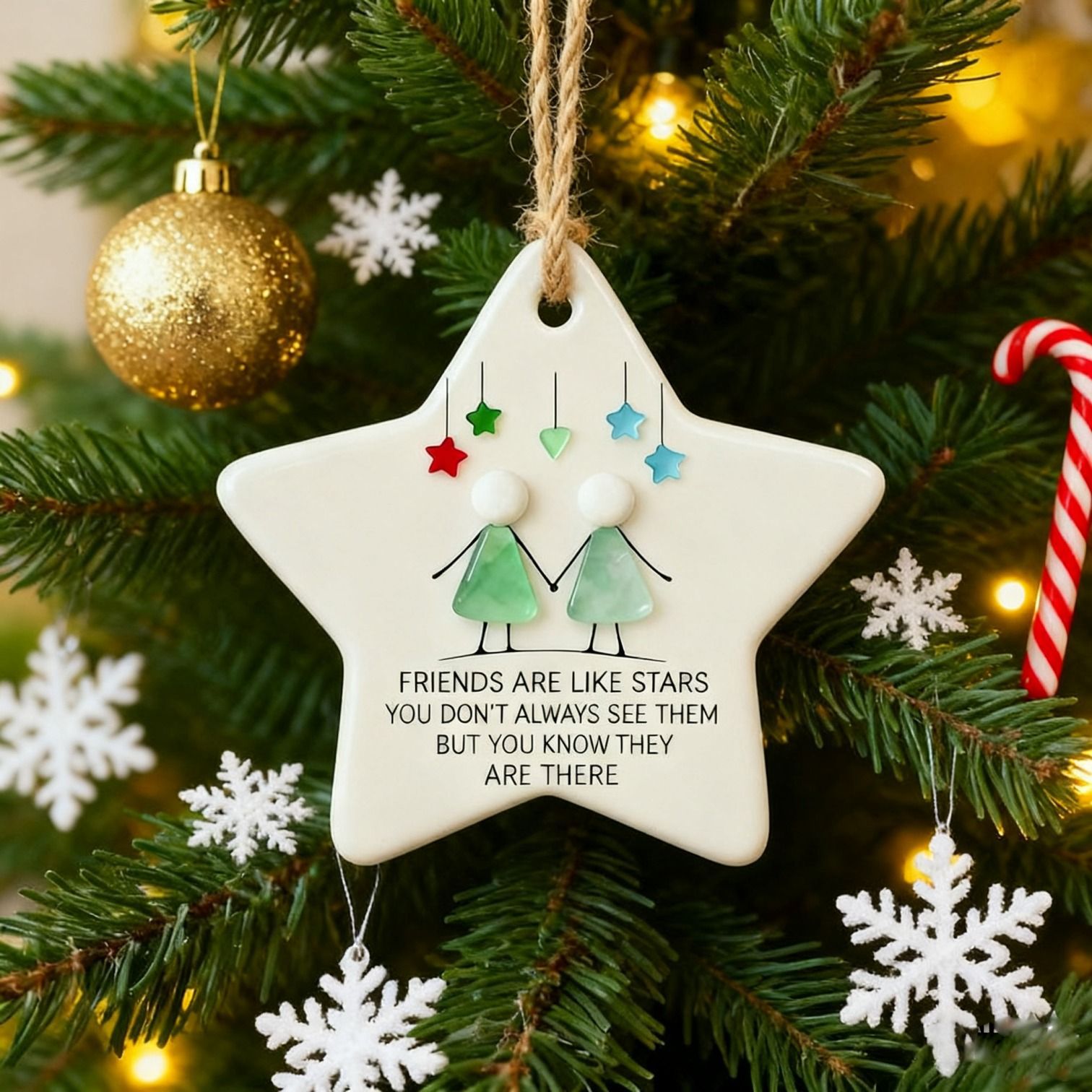 Nuevos productos transfronterizos de fondo blanco plano amistad de Navidad acrílico decoración de automóviles colgante amor Santa colgante