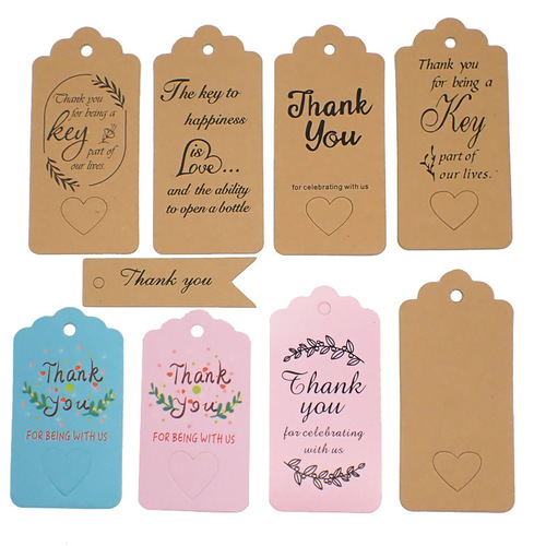 Cross-border Thank you appreciation for the first anniversary party engagement tag party thank you tags paper invitations